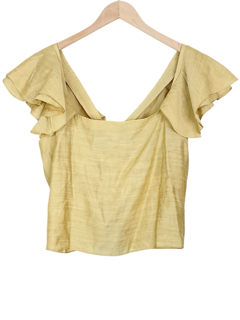 Vince Flutter Strap Cami In Wheat Size Large
